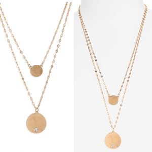 CANVAS JEWELRY Gold Layered Disc Necklace